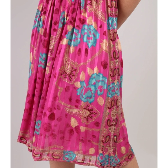 Anne Crimmins | Umi Collection - 100% Silk Vintage 70s 80s Dress | Size: 12 - Picture 9 of 9